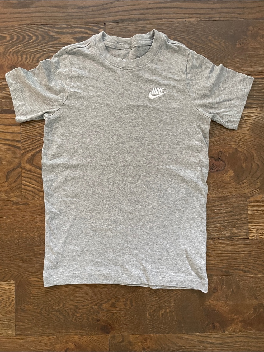 Nike Grey Short Sleeve Crew T-Shirt with White Logo